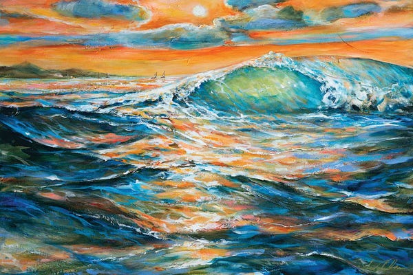 Linda Olsen: Lee Shore Wave by Linda Olsen