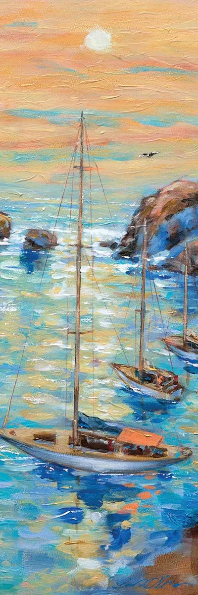 Little Harbor by Linda Olsen multi panel art