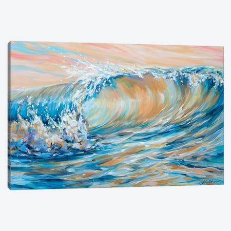 Morning Wave Canvas Print #LNO69} by Linda Olsen Canvas Wall Art