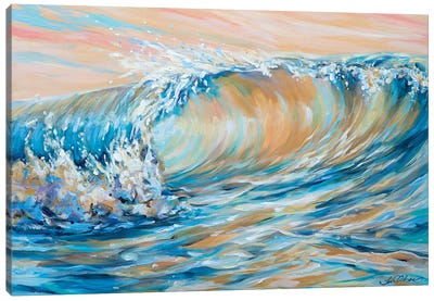 Morning Wave Canvas Art Print - Linda Olsen