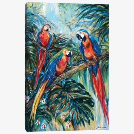 Parrot Choir Canvas Print #LNO73} by Linda Olsen Art Print
