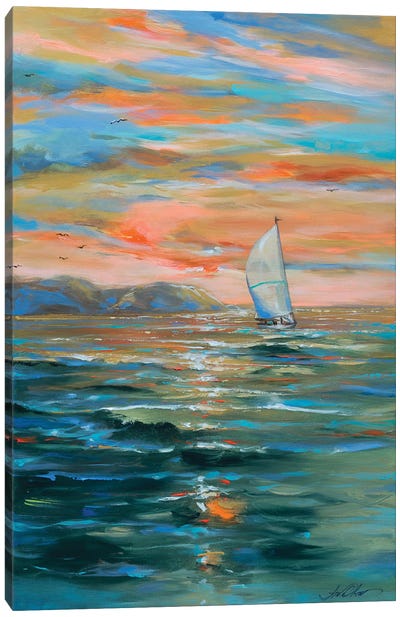 Sailing Away Canvas Art Print - Linda Olsen