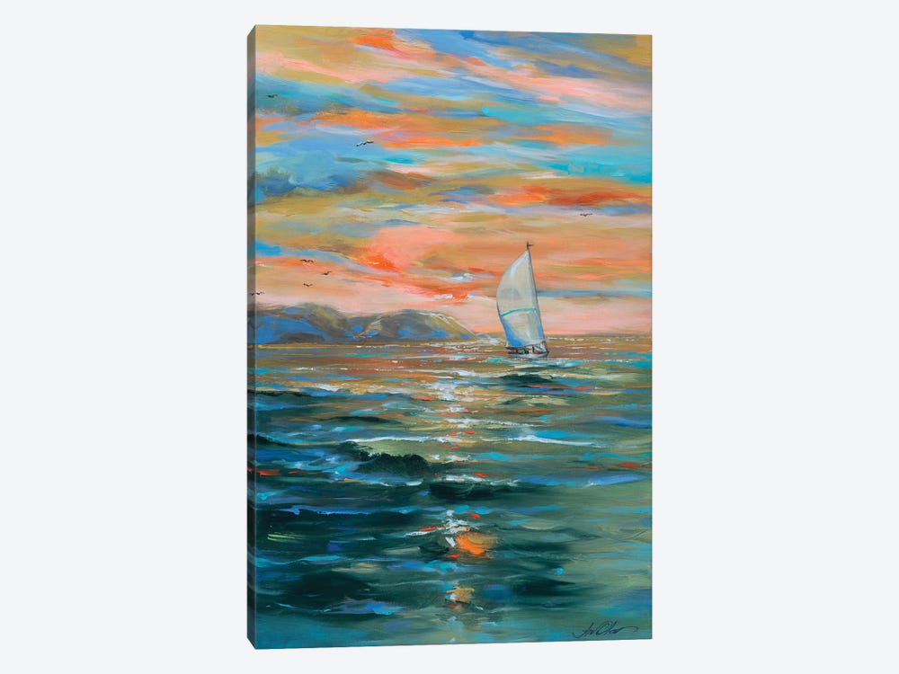 Sailing Away by Linda Olsen 1-piece Canvas Art Print