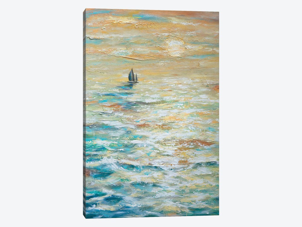 Sailing Into The Sunset by Linda Olsen 1-piece Canvas Artwork