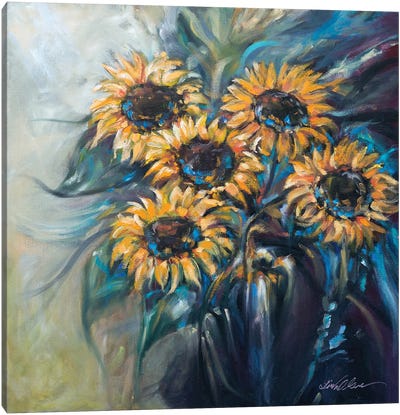 Sunflower Bouquet Canvas Art Print - Linda Olsen