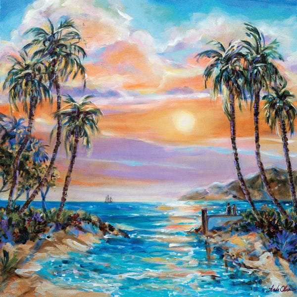 Linda Olsen: Lovers At Sunset by Linda Olsen