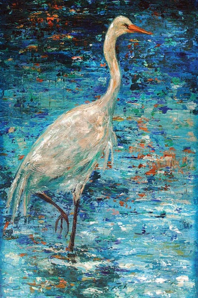 Linda Olsen: Crane Reflection by Linda Olsen