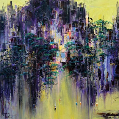 Afternoon Through The Old Street by Le Ngoc Quan framed canvas print