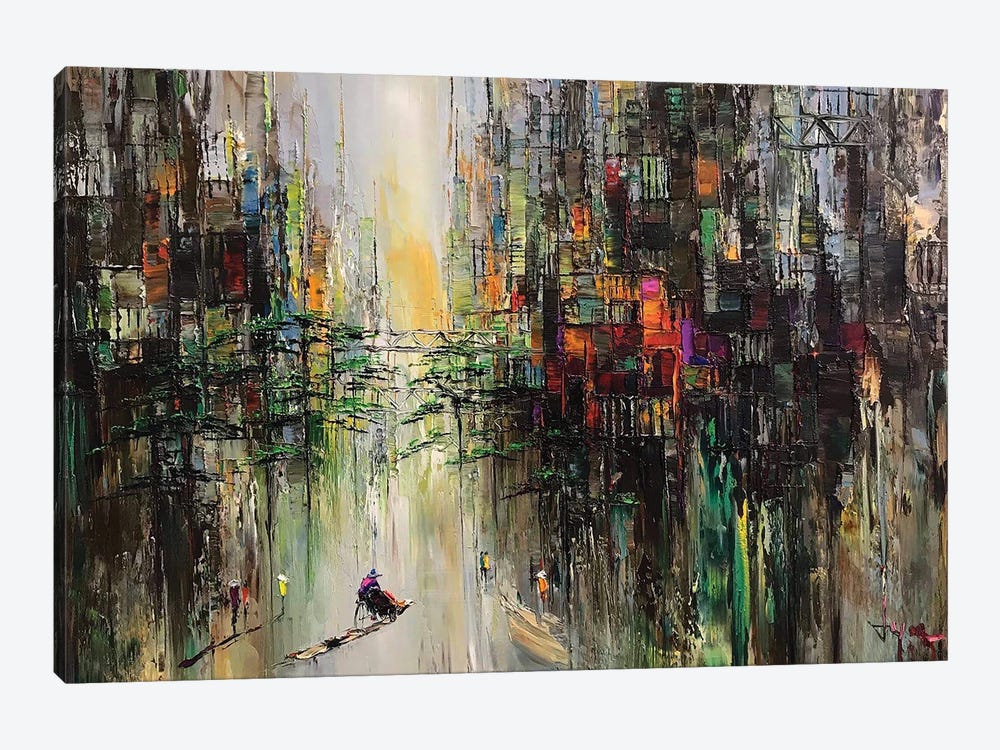 Street After Spring Rain by Le Ngoc Quan 1-piece Canvas Print