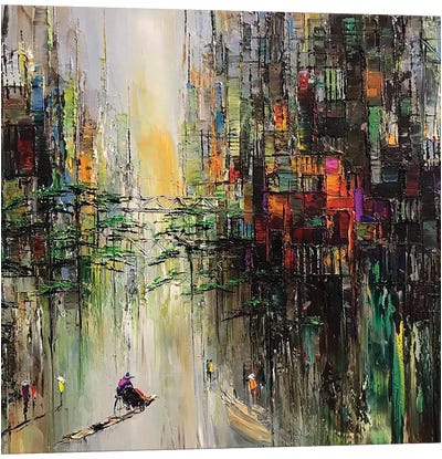 Street After Spring Rain Canvas Art Print - Le Ngoc Quan