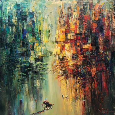 Late Autumn Sunshine I by Le Ngoc Quan framed canvas print