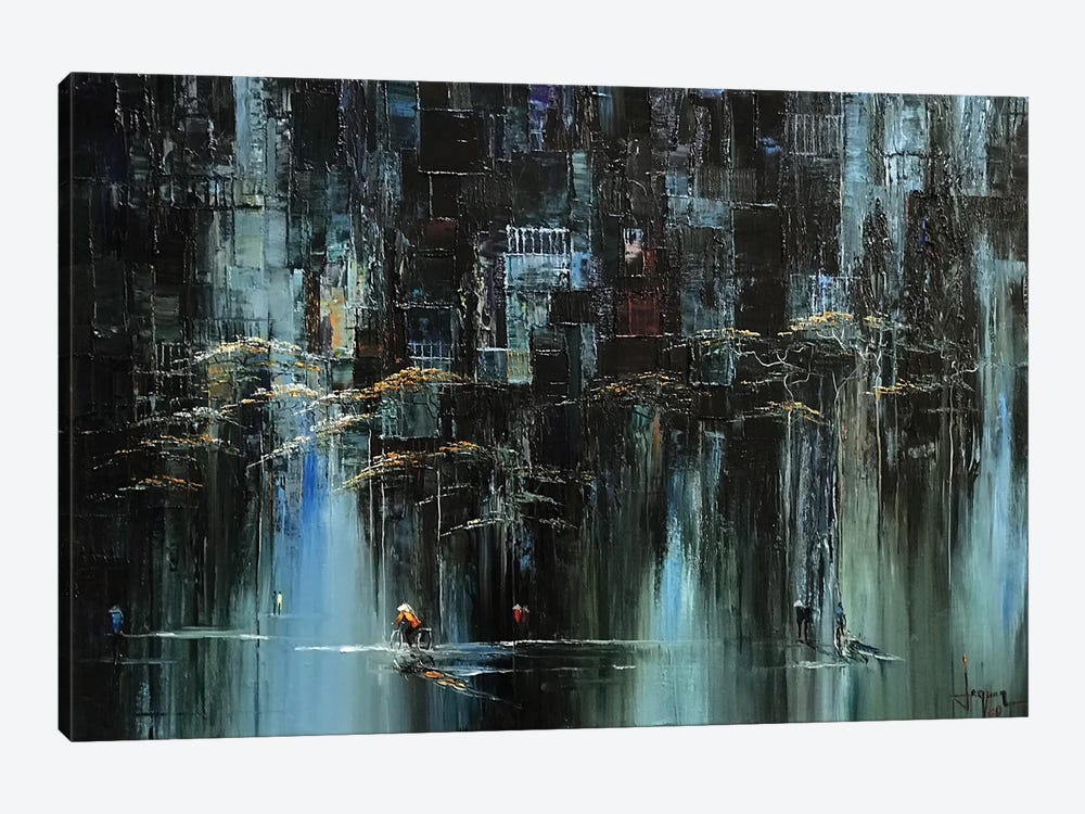 Rainy Street II by Le Ngoc Quan 1-piece Canvas Artwork