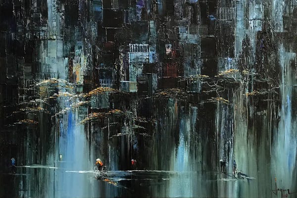 Le Ngoc Quan: Rainy Street II by Le Ngoc Quan