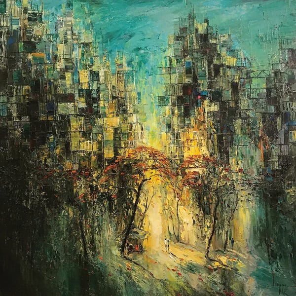 Le Ngoc Quan: Afternoon Across The Street by Le Ngoc Quan