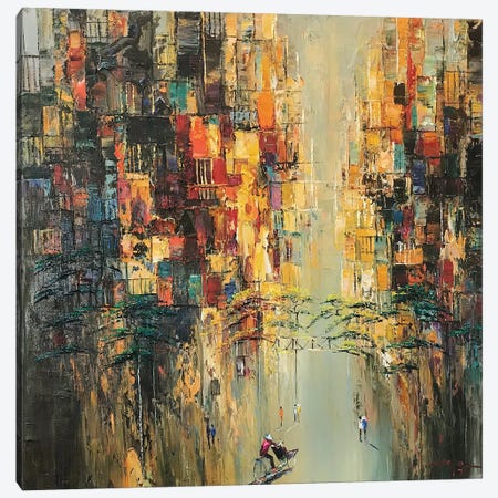 Sunny On The Street Canvas Print #LNQ115} by Le Ngoc Quan Canvas Artwork