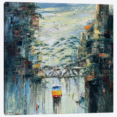 My City Canvas Print #LNQ124} by Le Ngoc Quan Canvas Art Print