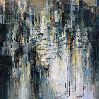 Street Far Away by Le Ngoc Quan framed canvas print