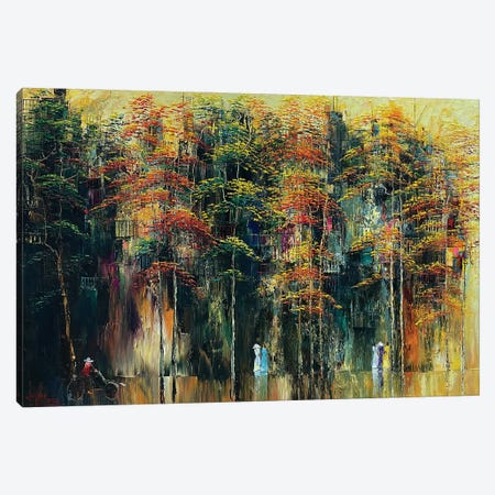Old Dormitory In Fall Canvas Print #LNQ146} by Le Ngoc Quan Canvas Print