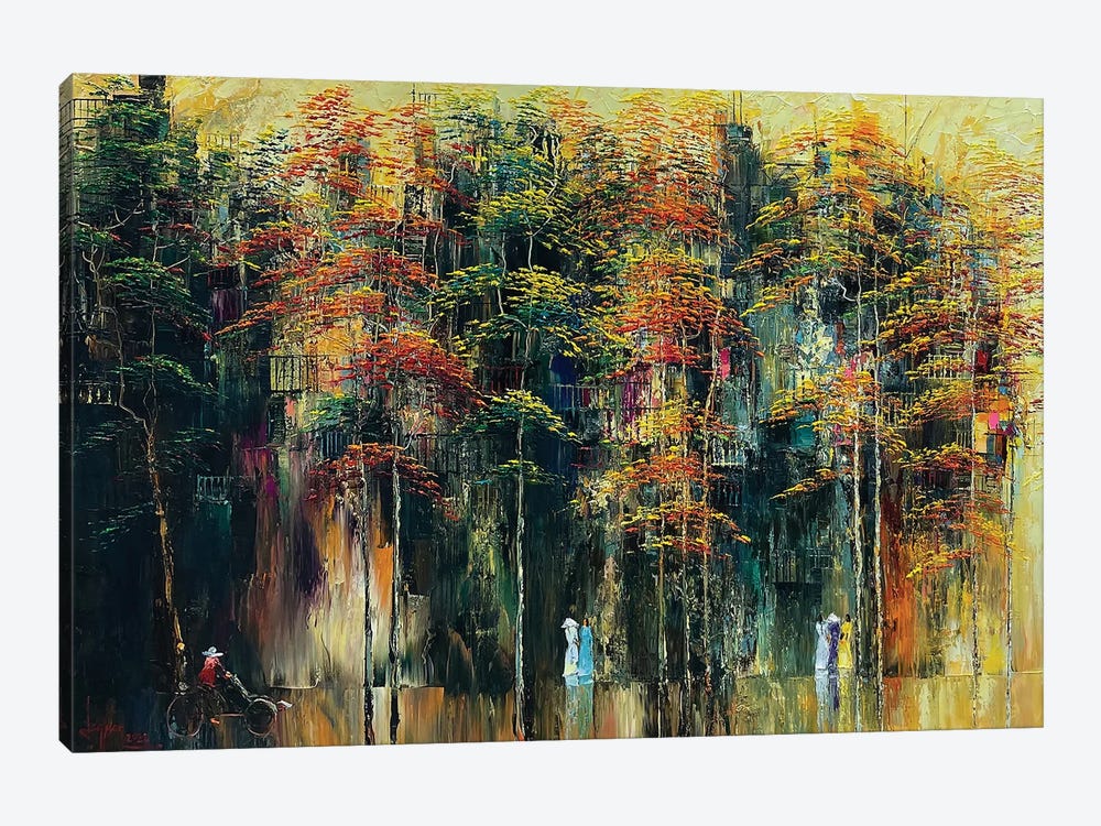 Old Dormitory In Fall by Le Ngoc Quan 1-piece Canvas Wall Art