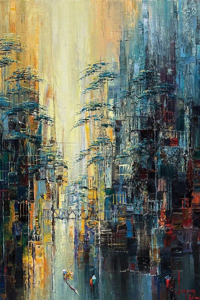 My Street by Le Ngoc Quan framed canvas print