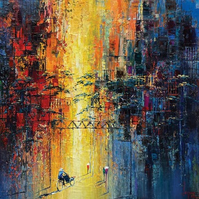 Qa 2001 by Le Ngoc Quan framed canvas print