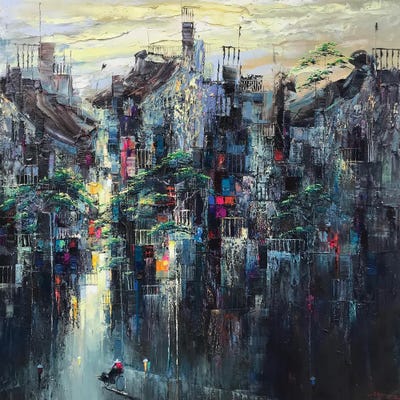 Street Rain by Le Ngoc Quan canvas print
