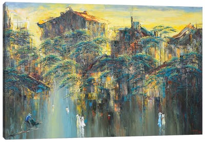 Sunset In The Fall Wind Canvas Art Print - Zen Garden