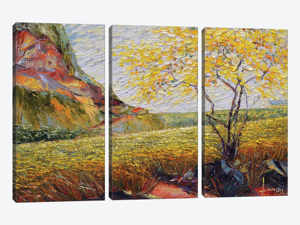 Love Poetry Of The Mountain by Le Ngoc Quan 3-piece Canvas Print