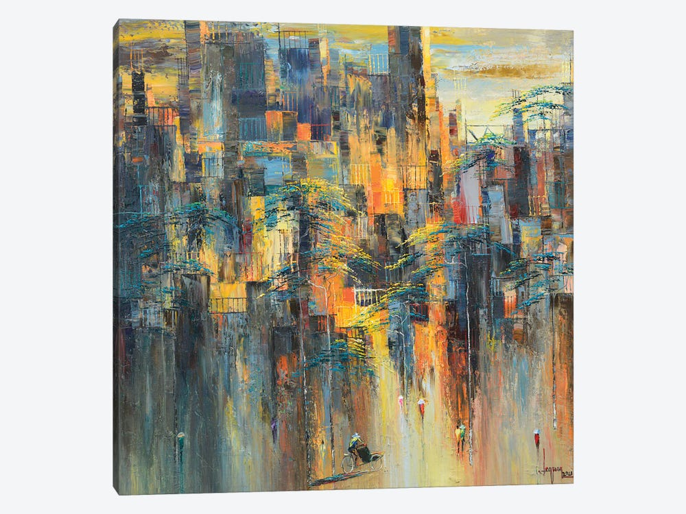 Silent Afternoon Street by Le Ngoc Quan 1-piece Canvas Print