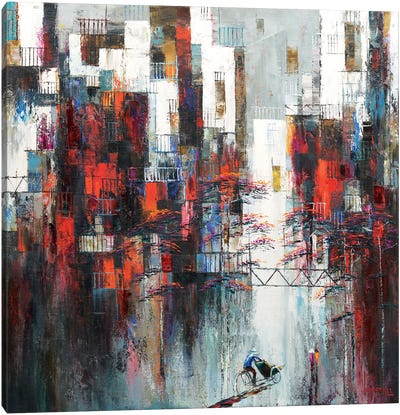 Afternoon Across Old Street Canvas Art Print - Le Ngoc Quan