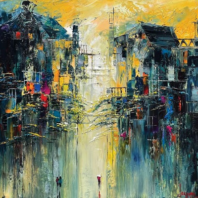 Dawn Wakes Up by Le Ngoc Quan framed canvas print