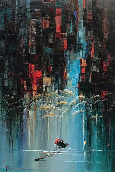 Le Ngoc Quan: Spring Rain On The Street by Le Ngoc Quan