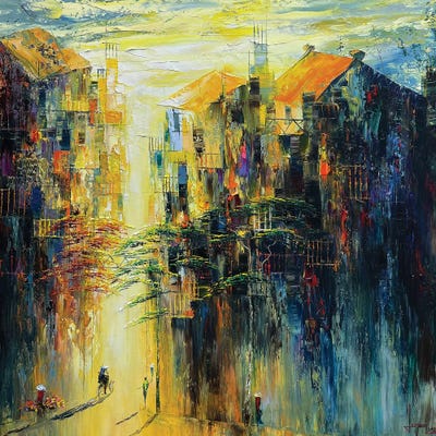 On My Way by Le Ngoc Quan framed canvas print