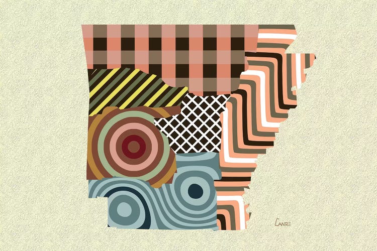 Arkansas State by Lanre Studio wall art