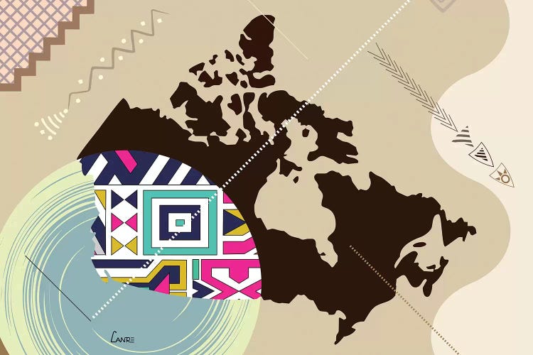 Canada Stylized by Lanre Studio wall art