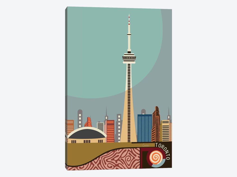 Cn Tower Toronto by Lanre Studio 1-piece Canvas Art Print