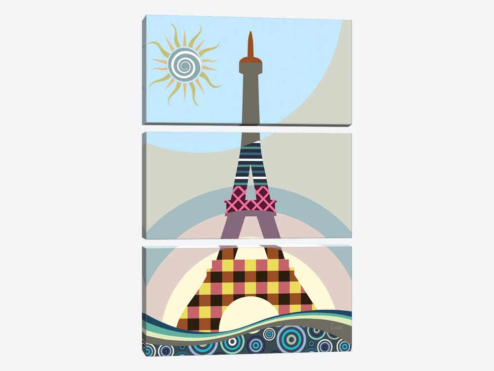 Eiffel Tower by Lanre Studio 3-piece Canvas Art