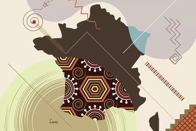 France Stylized by Lanre Studio multi panel art