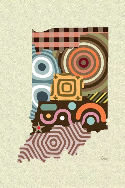 Indiana State by Lanre Studio art print