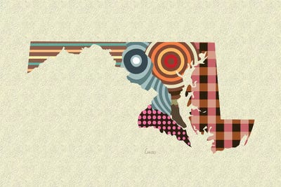 Maryland State by Lanre Studio framed wall art
