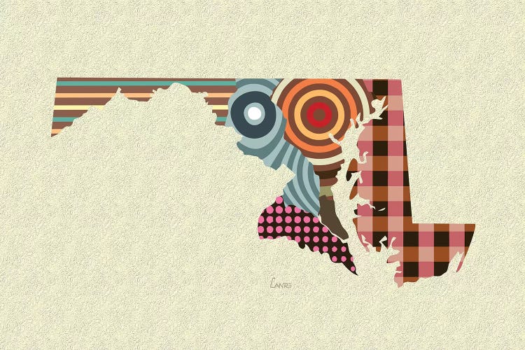 Maryland State by Lanre Studio wall art