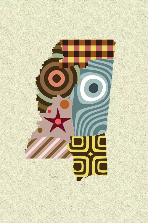 Mississippi State by Lanre Studio wall art