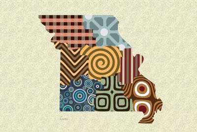Missouri State by Lanre Studio canvas print