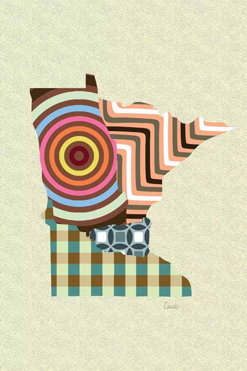 Minnesota State by Lanre Studio wall art