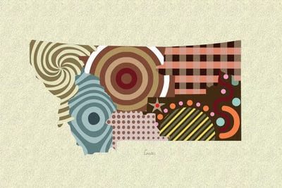 Montana State by Lanre Studio framed canvas print