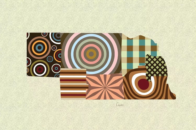 Nebraska State by Lanre Studio wall art