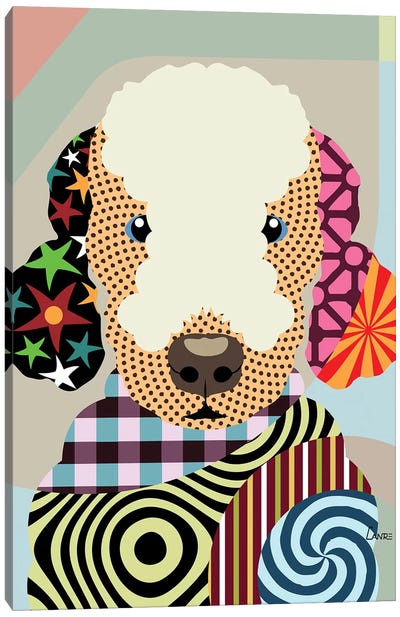 Bedlington Terrier Canvas Art Print - Lanre Studio