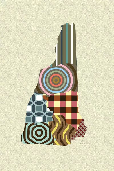 New Hampshire State by Lanre Studio art print