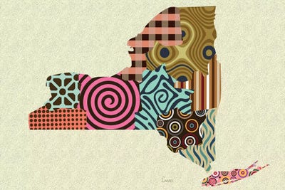 New York State by Lanre Studio canvas print