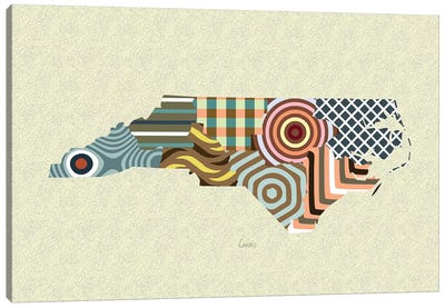 North Carolina State Canvas Art Print - State Maps